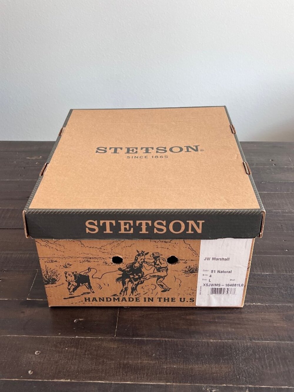 Stetson JW Marshall Shantung Straw Western Hat - Picture 11 of 11